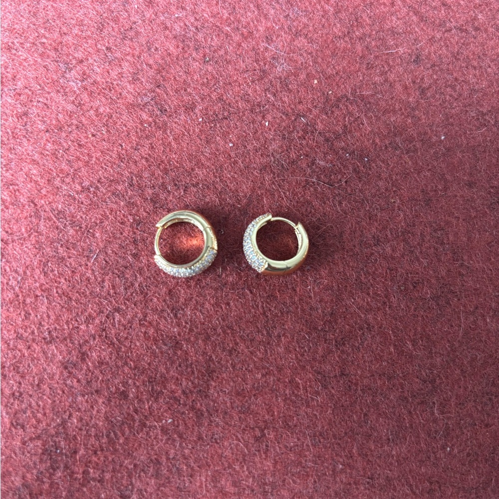 Sparkly Huggie Hoops